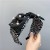 leopard eadband width Irregular Pearl belt big bow eadband Korean style