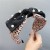 leopard eadband width Irregular Pearl belt big bow eadband Korean style