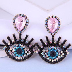 occidental style fashion Metal flash diamond eyes temperament exaggerating ear..