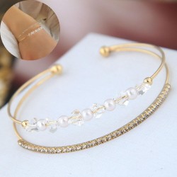 Korean style fashion sweetO brief flash diamond Ladies personality woman openi..