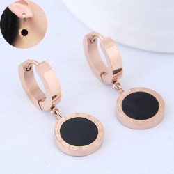fine Korean style fashion titanium steel Rome digit brief temperament ear stud..