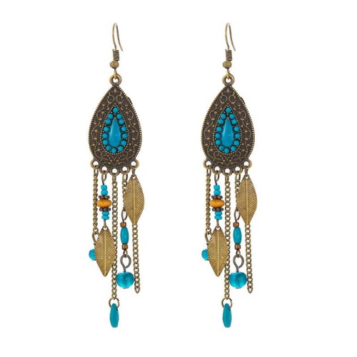 occidental style retro drop samll Alloy earrings woman  leaves short style Earring  creative samll gift