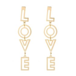 occidental style retro wind OV Word earrings woman  personality fashion gold e..