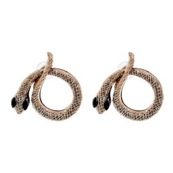  occidental style retro Alloy diamond animal samll snake woman ear stud earrin..