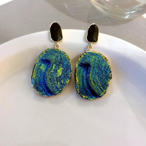 silver geometry earrings occidental style high exaggerating personality earring temperament Earring