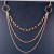 Metal punk chain chain  three layer chain Metal key buckle bag chain
