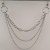 Metal punk chain chain  three layer chain Metal key buckle bag chain