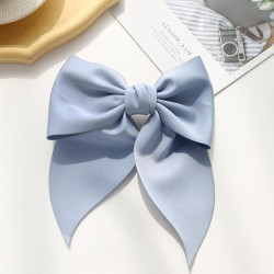  big apan and Korea pure color Cloth sweet retro bow hair clip