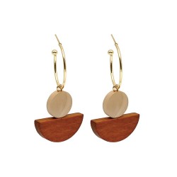 silver fashion all-Purpose Wood Metal long style tassel earrings occidental st..