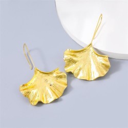 earrings occidental style fashion exaggerating Alloy silver leaf earrings woma..