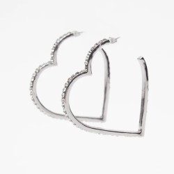retro occidental style exaggerating geometry love crystal earrings woman ins t..