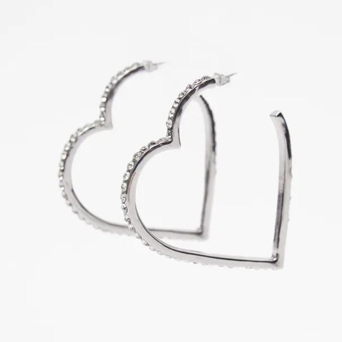 retro occidental style exaggerating geometry love crystal earrings woman ins trend creative personality earring