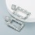 ins occidental style fashion geometry square earrings woman  Alloy embed color Rhinestone personality exaggerati