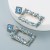 ins occidental style fashion geometry square earrings woman  Alloy embed color Rhinestone personality exaggerati