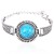 occidental style Round turquoise bracelet retro Alloy carving bangle ethnic style woman