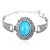 occidental style Round turquoise bracelet retro Alloy carving bangle ethnic style woman