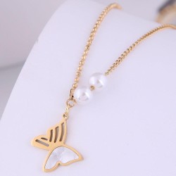  fine Korean style fashion concise sweet concise butterfly Pearl personality t..