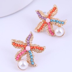 fine  Korean style fashion concise starfish color beads temperament personalit..