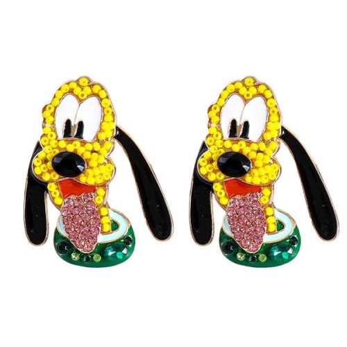 occidental style  cartoon long dog fashion exaggerating retro animal ear stud