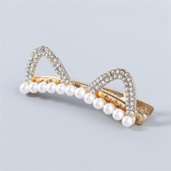 occidental style fashion lovely Alloy diamond embed Pearl samll animal hair cl..