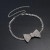 occidental style exaggerating trend diamond bow necklace woman ins embed fully-jewelled Alloy chain clavicle neck