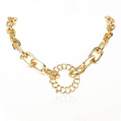 occidental style exaggerating necklace woman  Alloy circle pendant personality..