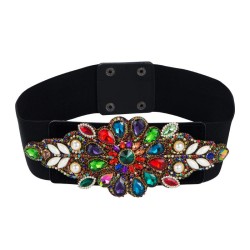 occidental style fashion lady width belt  elasticity belt  With diamond brill..