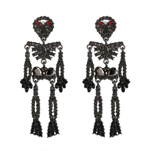  earrings occidental style fashion diamond ear stud skull ear stud