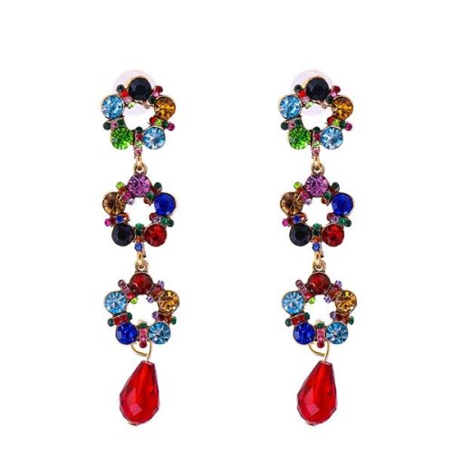 occidental style woman brief personality geometry earring diamond earrings ear stud occidental styleearrings