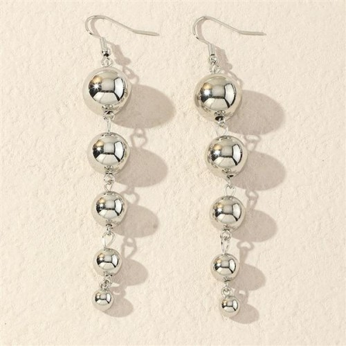   retro temperament geometry beads earrings long style surface big samll Beads Earring