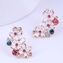 fine Korean style fashion sweetOL flowers personality woman ear stud