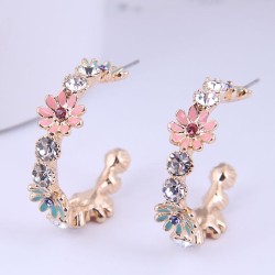 fine Korean style fashion Metal sweetOL chrysanthemum flash diamond temperamen..