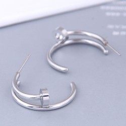 Korean style fashion sweetOL Rivet titanium steel concise personality temperam..