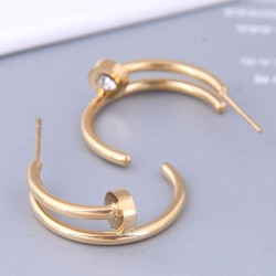 Korean style fashion sweetOL Rivet titanium steel concise personality temperam..