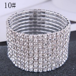  Korean style fashion sweet Metal mosaic Rhinestone bride accessories elastici..