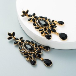 occidental style fashion trend Alloy color Rhinestone diamond earrings woman a..