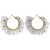 isn style Chiffon flower earrings woman  sweet woman multilayer circle super