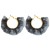 isn style Chiffon flower earrings woman  sweet woman multilayer circle super