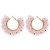 isn style Chiffon flower earrings woman  sweet woman multilayer circle super
