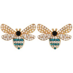 occidental style creative personality insect samll diamond ear stud personality exaggerating woman