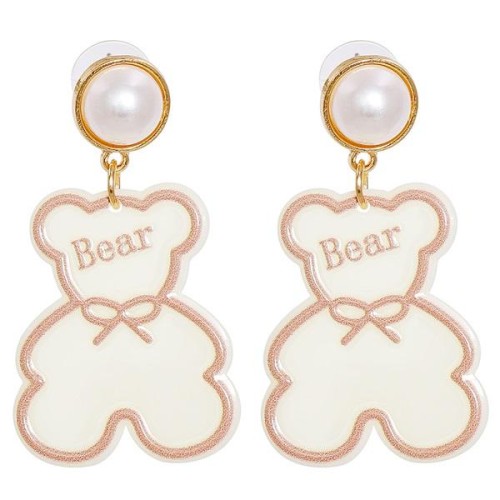 occidental style creative brief small fresh Acrylic samll earrings retro fashion Pearl earring Earring