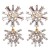 geometry flowers hollow diamond ear stud pendant woman earrings personality Bohemia