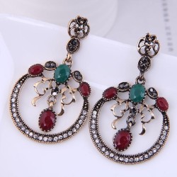 occidental style fashion  Metal mosaic accessories concise exaggerating ear st..