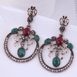 occidental style fashion  Metal mosaic accessories concise exaggerating ear st..