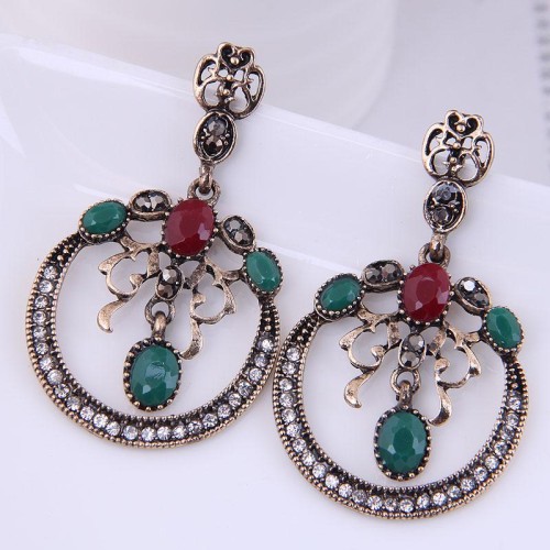 occidental style fashion  Metal mosaic accessories concise exaggerating ear stud