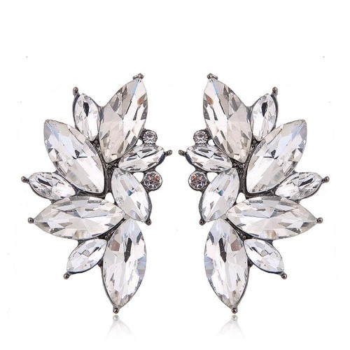 occidental style fashion  Metal shine branches and leaves personality temperament ear stud