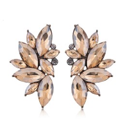 occidental style fashion  Metal shine branches and leaves personality temperam..