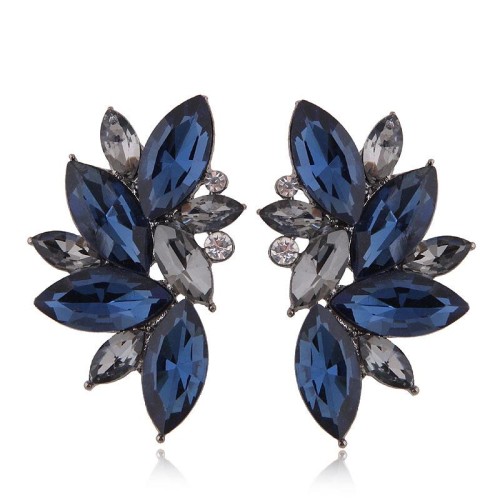 occidental style fashion  Metal shine branches and leaves personality temperament ear stud