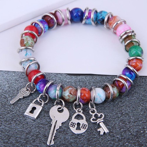 occidental style fashion concise Metal keylock accessories color temperament bracelet