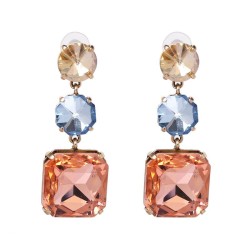 occidental style fashion Alloy diamond personality woman big earrings